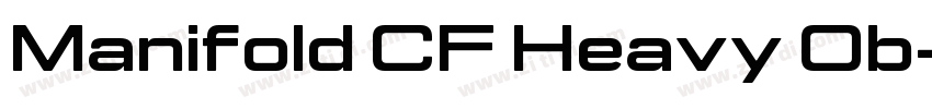 Manifold CF Heavy Ob字体转换
